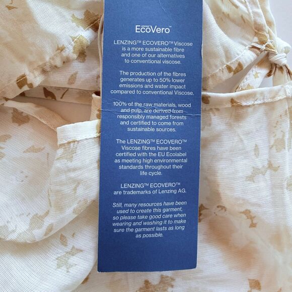 NWT Samsoe Samsoe Gertrud Empire Waist Midi Dress in Desert Flower Size Medium - Picture 8 of 16